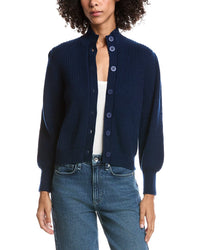 Forte Cashmere Button Wool & Cashmere-Blend Cardigan