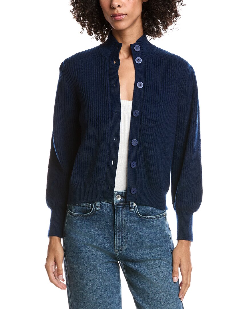 Forte Cashmere Button Wool & Cashmere-Blend Cardigan