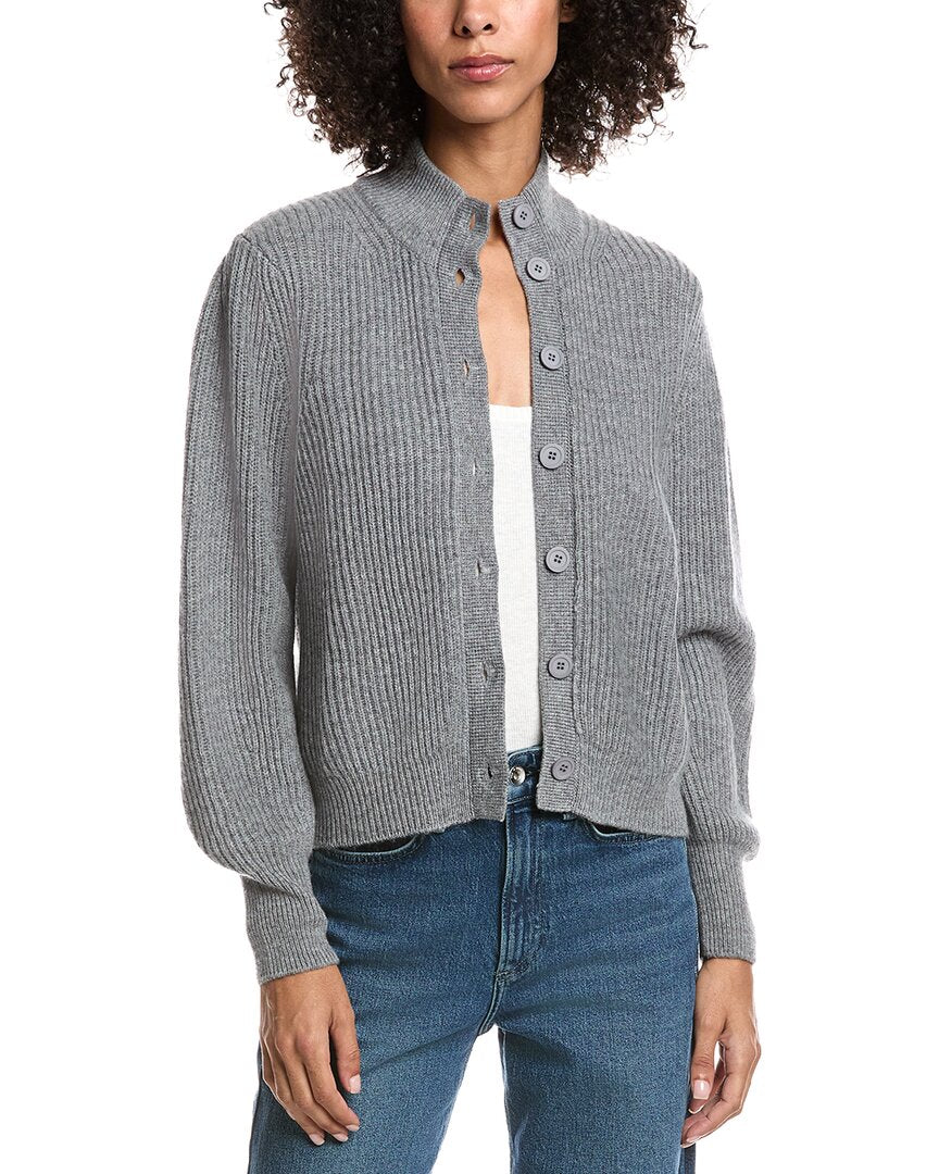 Forte Cashmere Button Wool & Cashmere-Blend Cardigan