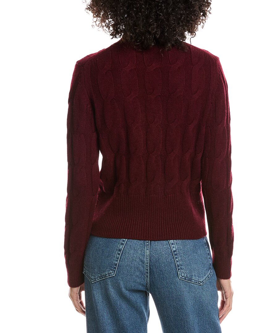 Forte Cashmere Cable Wool & Cashmere-Blend Mock Neck Sweater