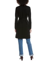 Forte Cashmere Wool & Cashmere-Blend Double Knit Cardigan
