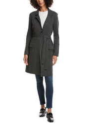 Forte Cashmere Wool & Cashmere-Blend Double Knit Cardigan