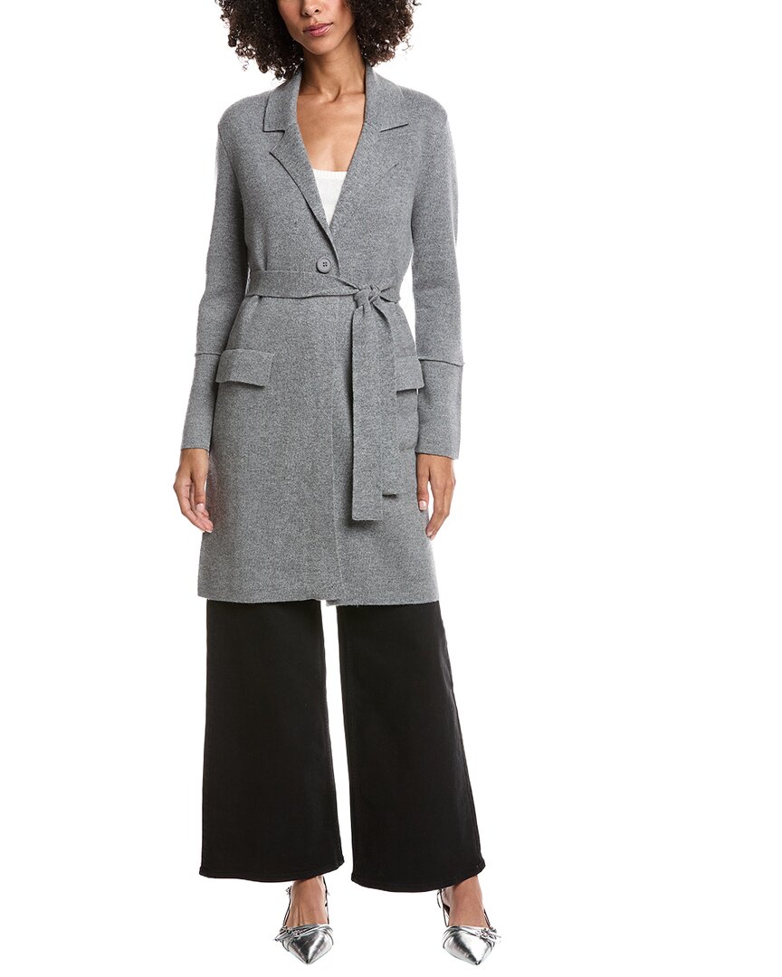 Forte Cashmere Wool & Cashmere-Blend Double Knit Cardigan