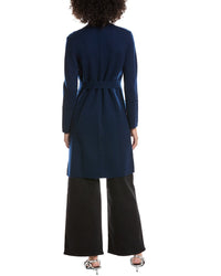 Forte Cashmere Wool & Cashmere-Blend Double Knit Cardigan