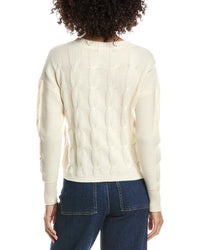 Forte Cashmere Crop Cable Wool & Cashmere-Blend Sweater