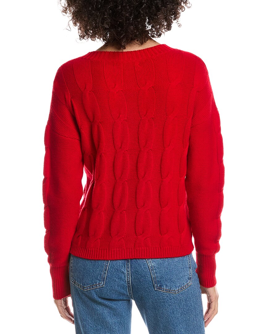 Forte Cashmere Crop Cable Wool & Cashmere-Blend Sweater