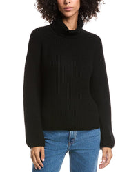 Forte Cashmere Luxe Wool & Cashmere-Blend Turtleneck Sweater