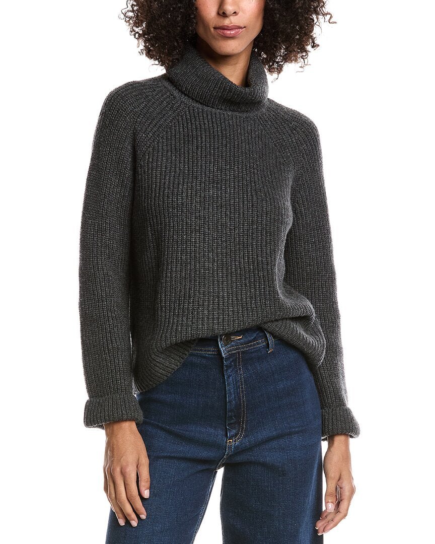 Forte Cashmere Luxe Wool & Cashmere-Blend Turtleneck Sweater