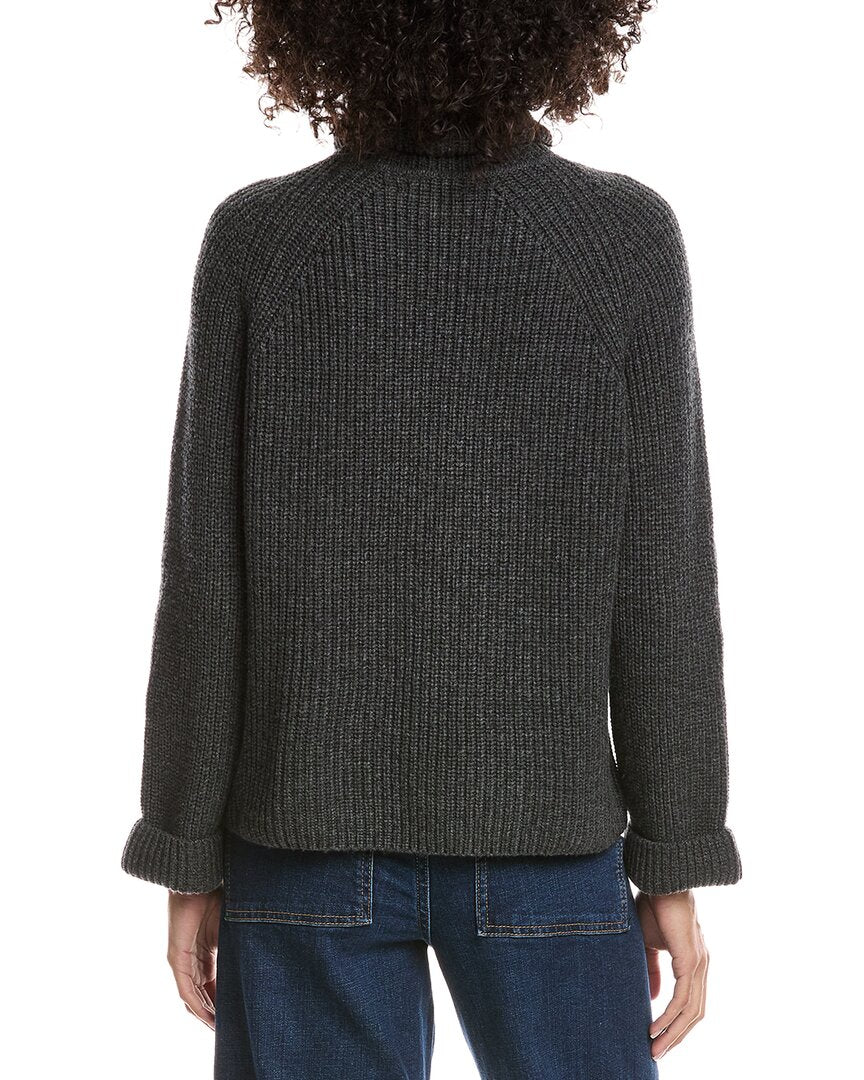 Forte Cashmere Luxe Wool & Cashmere-Blend Turtleneck Sweater