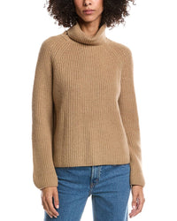 Forte Cashmere Luxe Wool & Cashmere-Blend Turtleneck Sweater