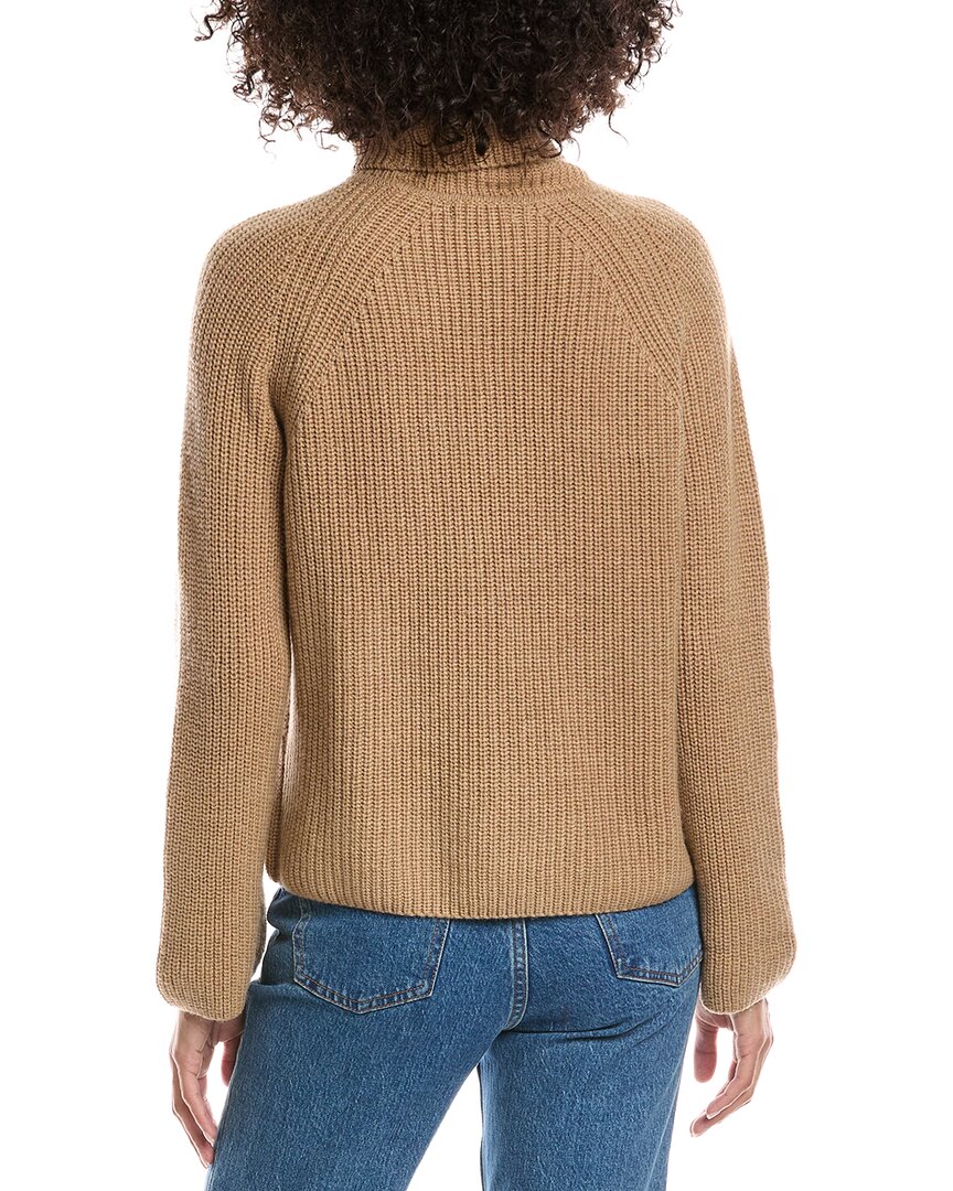 Forte Cashmere Luxe Wool & Cashmere-Blend Turtleneck Sweater