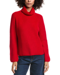 Forte Cashmere Luxe Wool & Cashmere-Blend Turtleneck Sweater