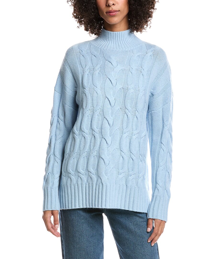 Forte Cashmere Luxe Wool & Cashmere-Blend Cable Sweater