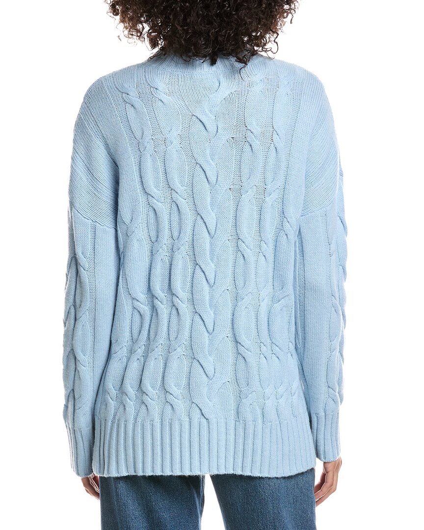 Forte Cashmere Luxe Wool & Cashmere-Blend Cable Sweater