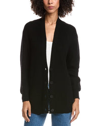 Forte Cashmere Boyfriend Wool & Cashmere-Blend Cardigan
