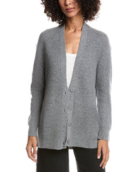 Forte Cashmere Boyfriend Wool & Cashmere-Blend Cardigan