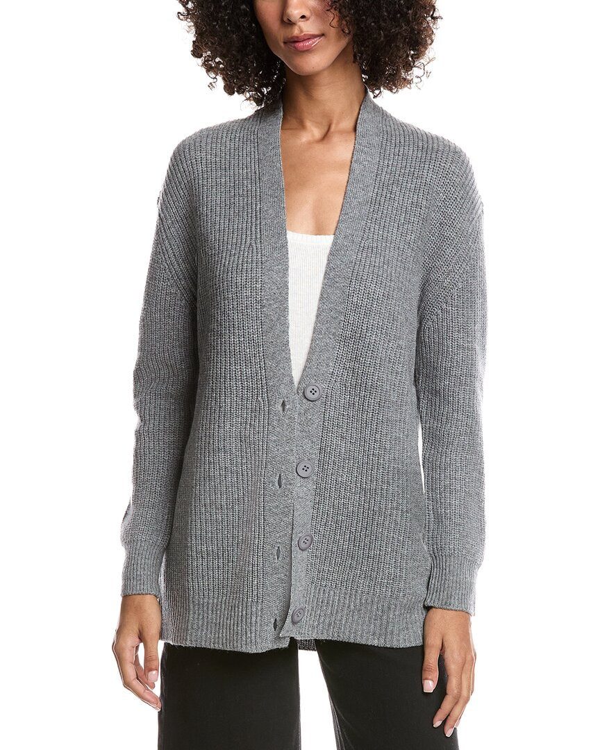 Forte Cashmere Boyfriend Wool & Cashmere-Blend Cardigan