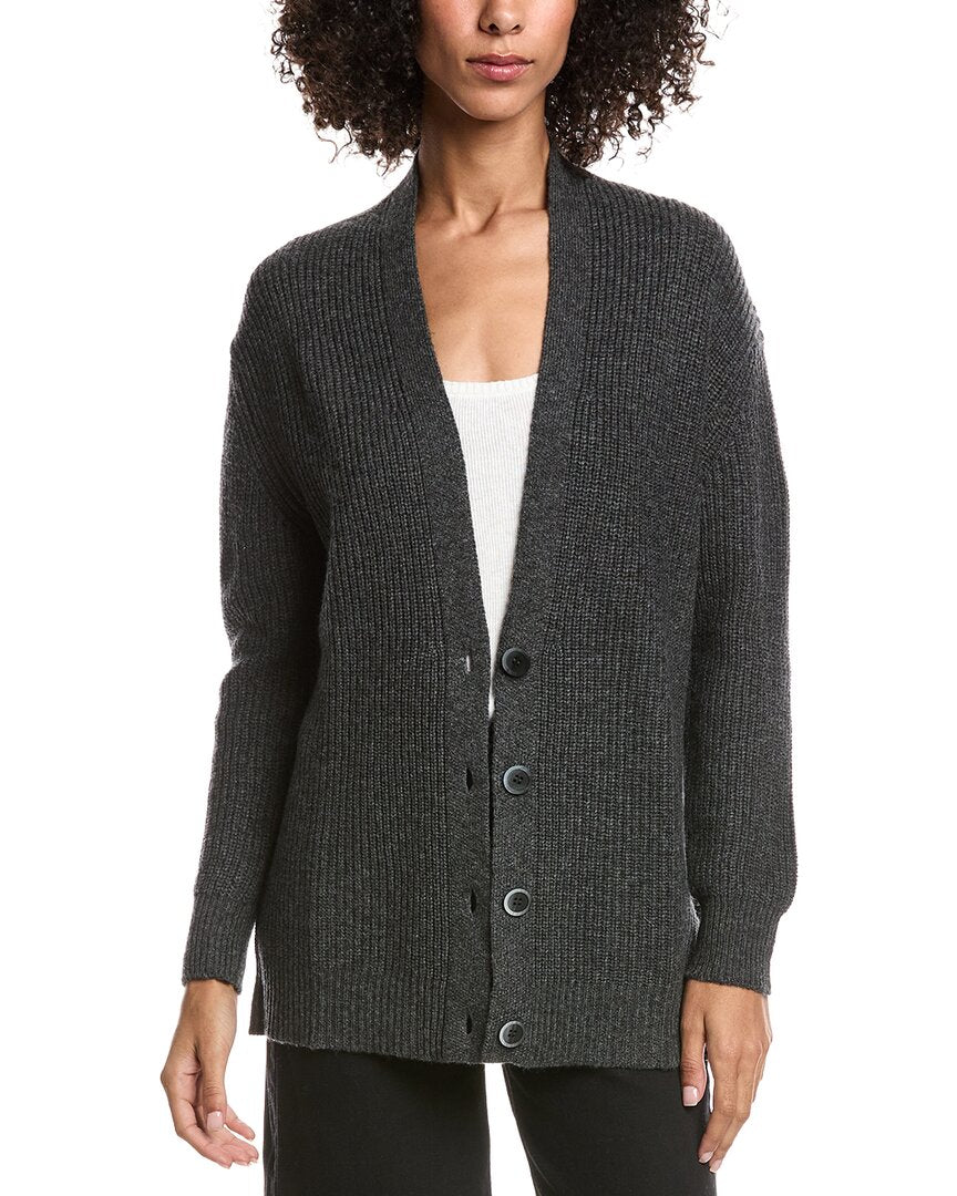 Forte Cashmere Boyfriend Wool & Cashmere-Blend Cardigan