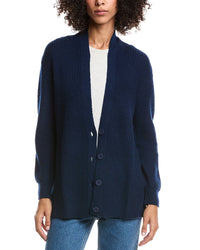 Forte Cashmere Boyfriend Wool & Cashmere-Blend Cardigan