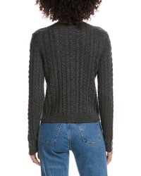 Forte Cashmere Cable Wool & Cashmere-Blend Cardigan