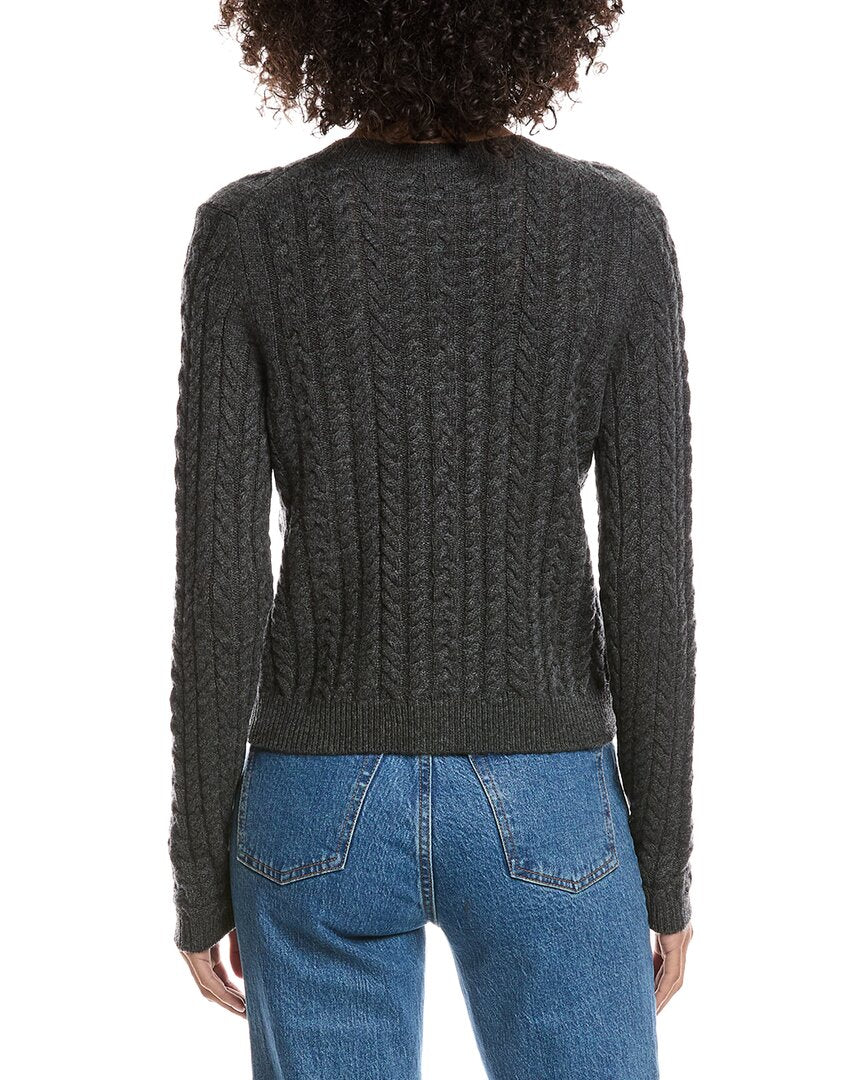 Forte Cashmere Cable Wool & Cashmere-Blend Cardigan