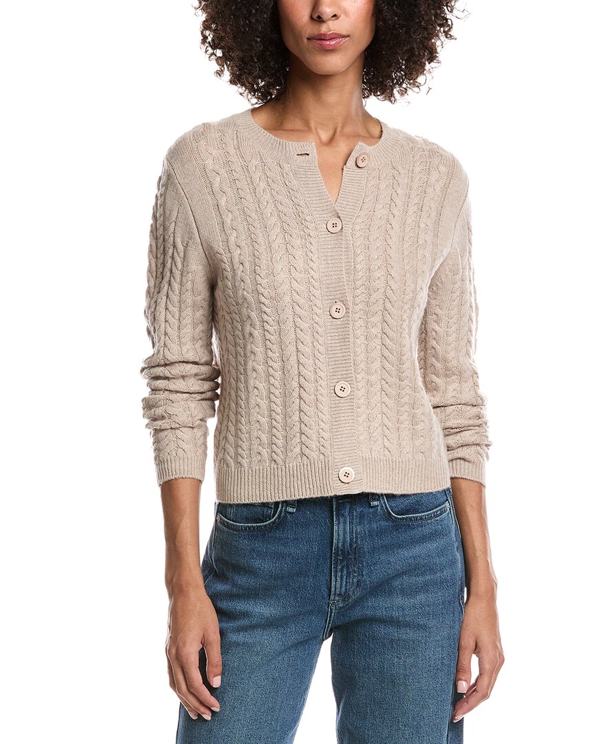 Forte Cashmere Cable Wool & Cashmere-Blend Cardigan