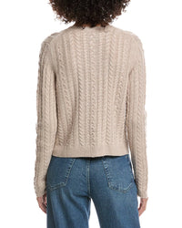 Forte Cashmere Cable Wool & Cashmere-Blend Cardigan