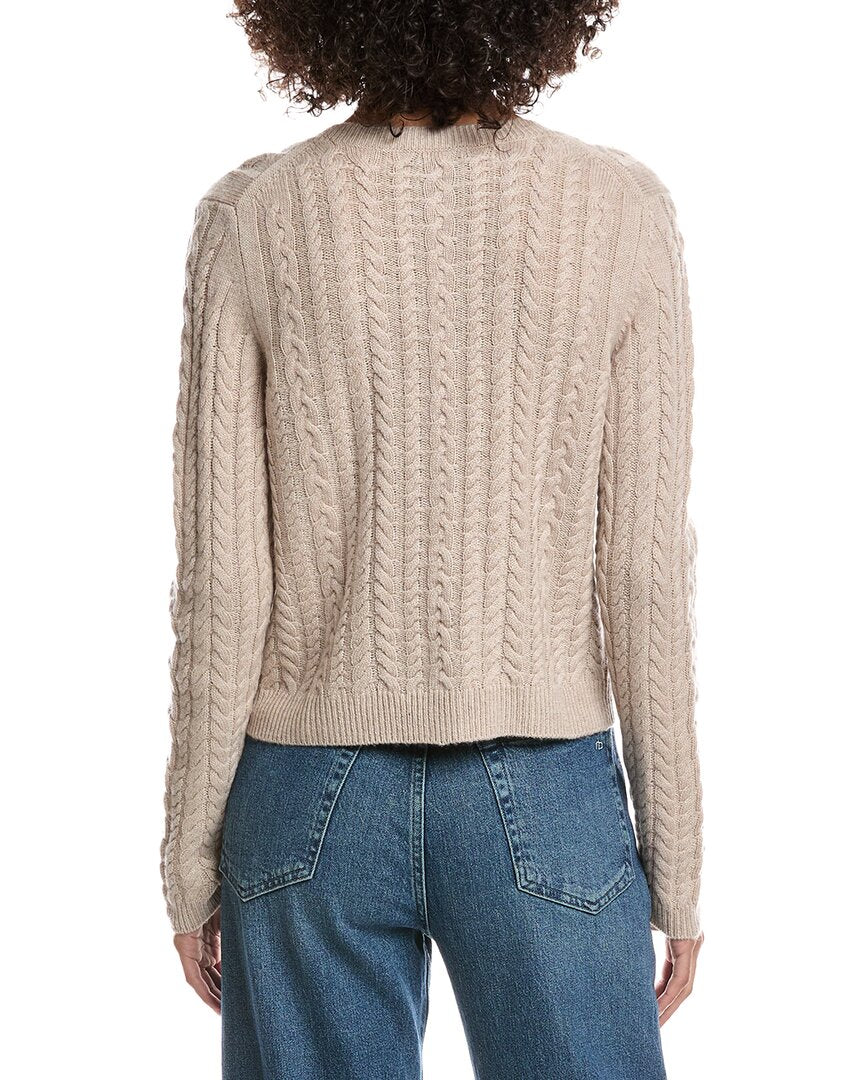 Forte Cashmere Cable Wool & Cashmere-Blend Cardigan