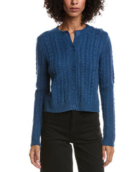 Forte Cashmere Cable Wool & Cashmere-Blend Cardigan