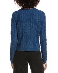 Forte Cashmere Cable Wool & Cashmere-Blend Cardigan