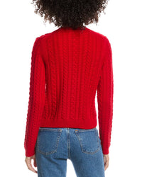 Forte Cashmere Cable Wool & Cashmere-Blend Cardigan