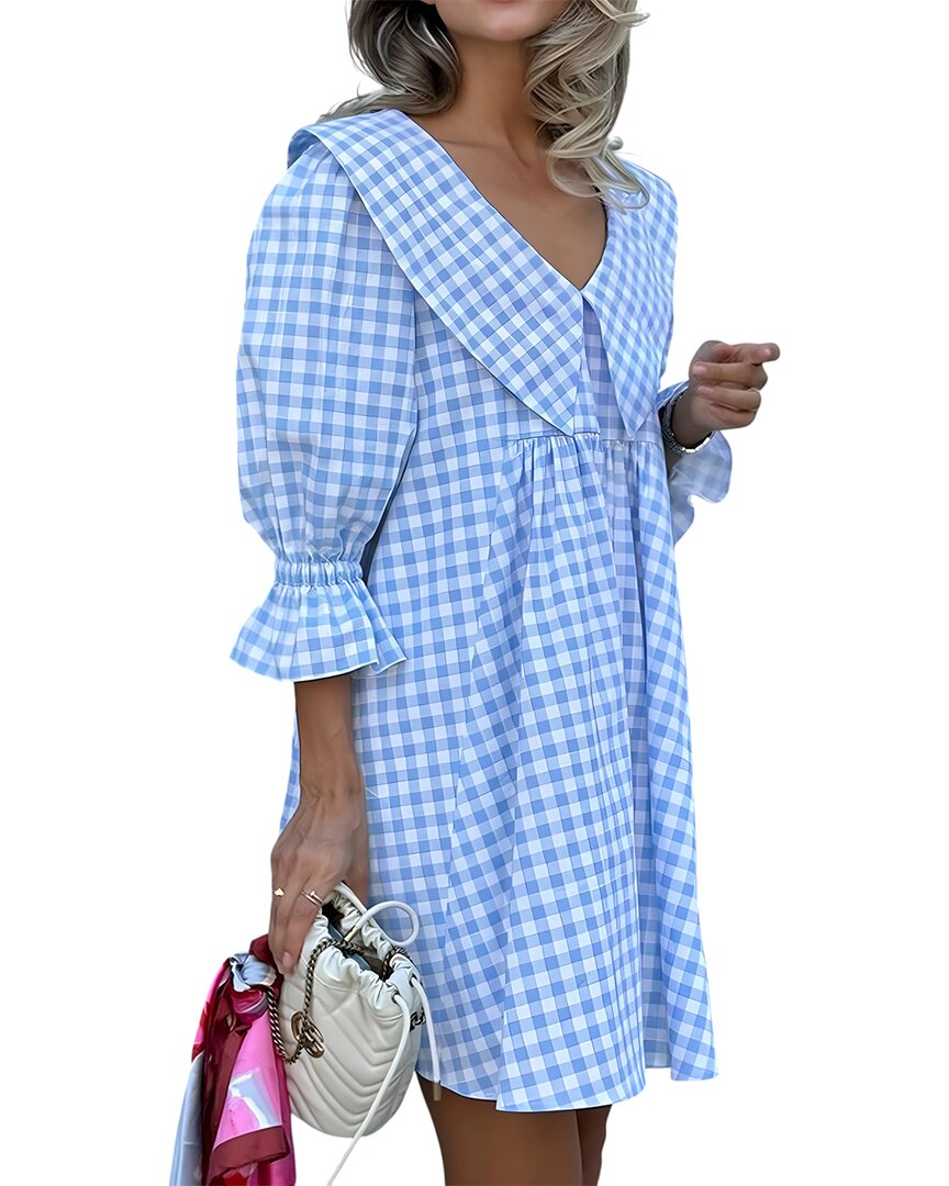 Camila Blanco Mini Dress 6 Blue
