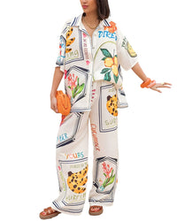 OLOEY Oloey 2Pc Shirt & Pant Set