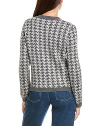 Kier + J Houndstooth Wool & Cashmere-Blend Cardigan