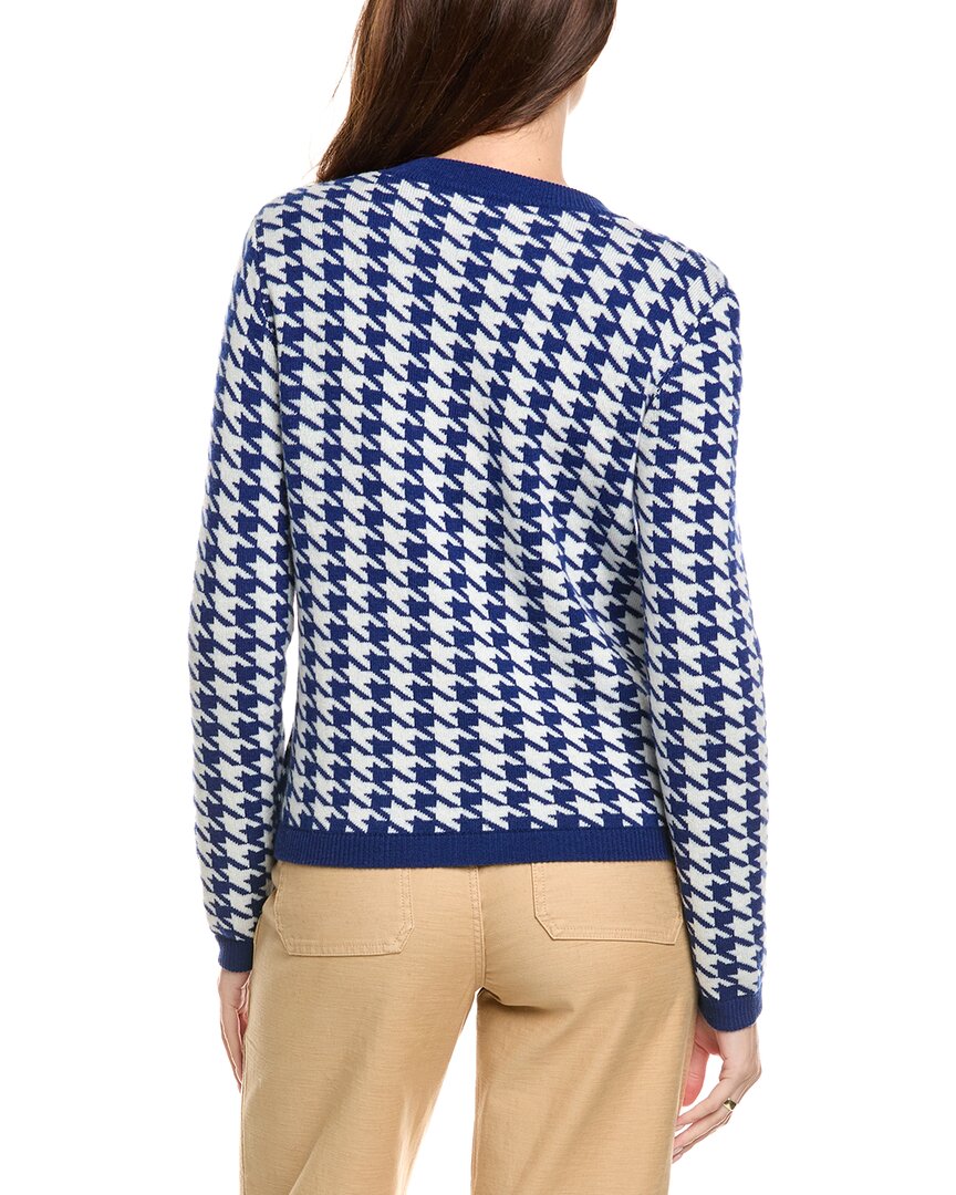 Kier+J Houndstooth Wool & Cashmere-Blend Cardigan