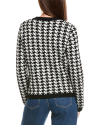 Kier + J Houndstooth Wool & Cashmere-Blend Cardigan