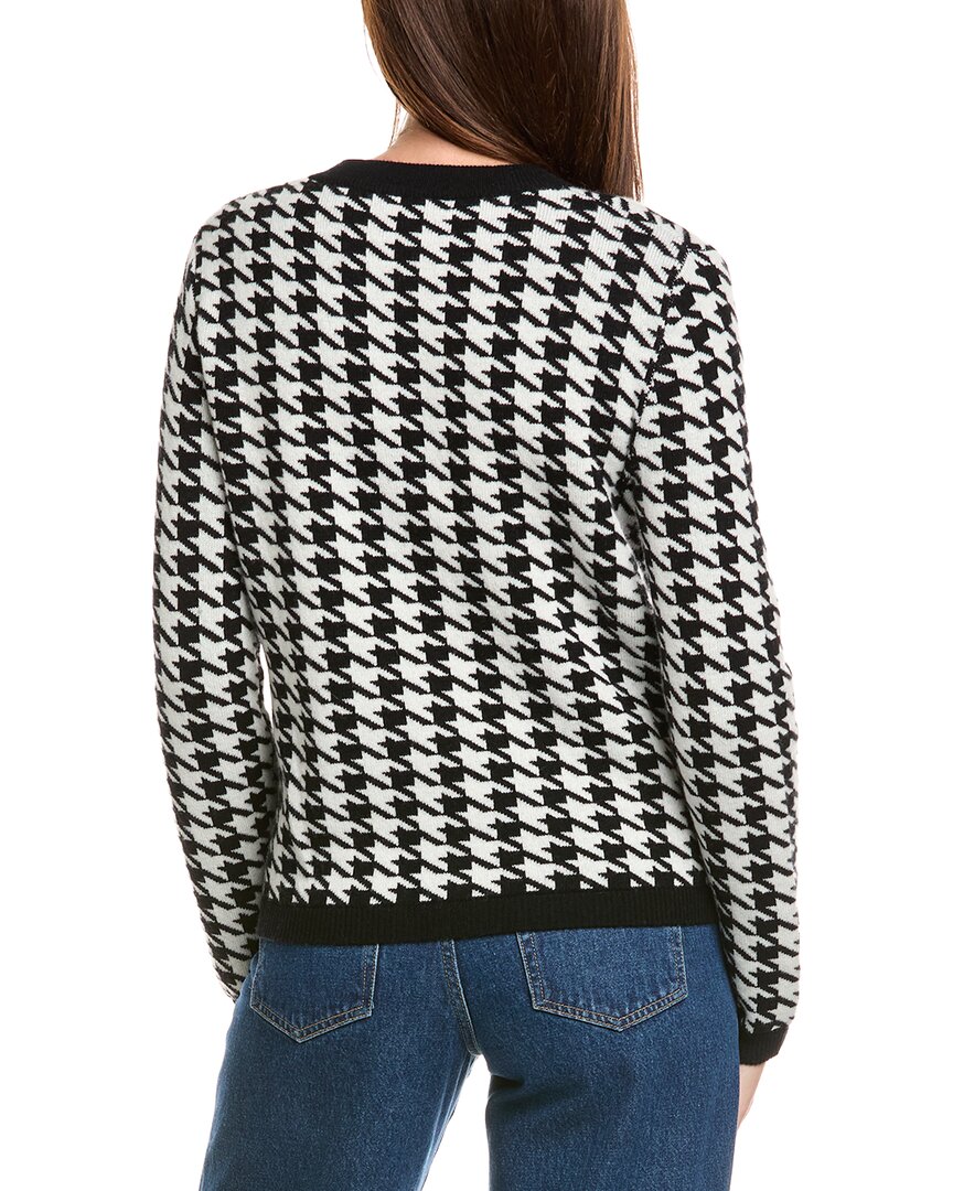 Kier + J Houndstooth Wool & Cashmere-Blend Cardigan