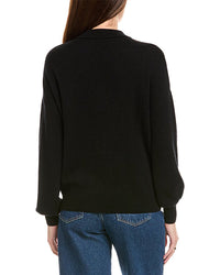 Kier + J Oversized Wool & Cashmere-Blend Polo Sweater