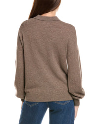 Kier + J Oversized Wool & Cashmere-Blend Polo Sweater