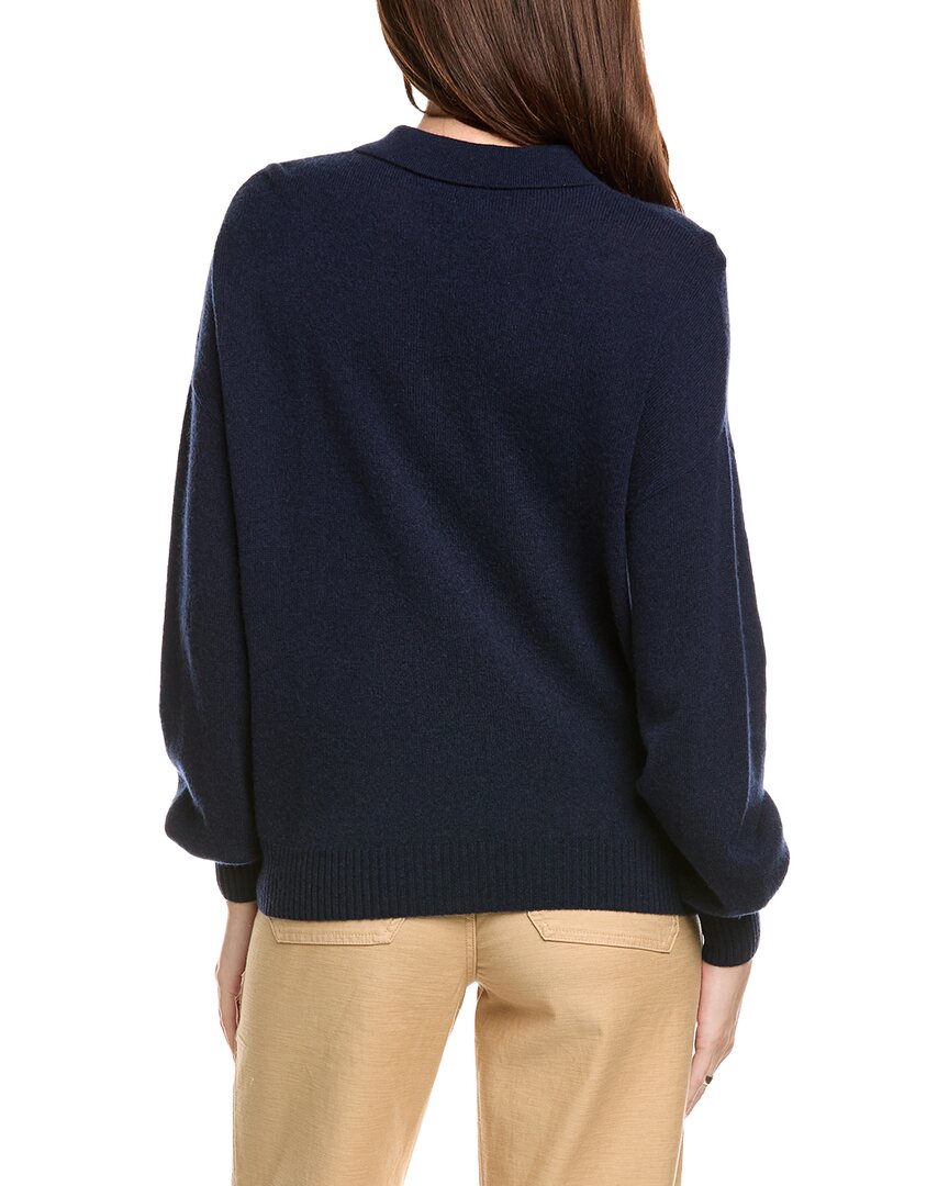 Kier + J Wool & Cashmere-Blend Oversized Polo Sweater