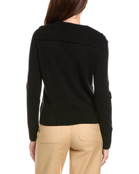 Kier + J Sailor Collar Wool & Cashmere-Blend Cardigan