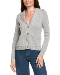 Kier + J Sailor Collar Wool & Cashmere-Blend Cardigan