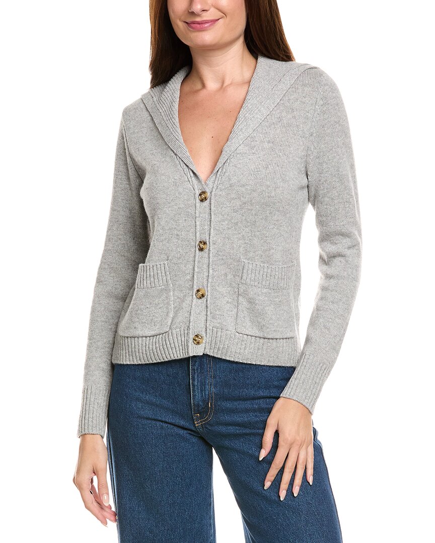 Kier + J Sailor Collar Wool & Cashmere-Blend Cardigan