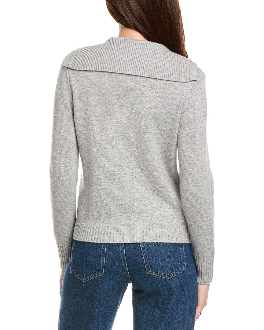 Kier + J Sailor Collar Wool & Cashmere-Blend Cardigan