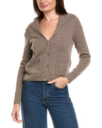 Kier + J Sailor Collar Wool & Cashmere-Blend Cardigan