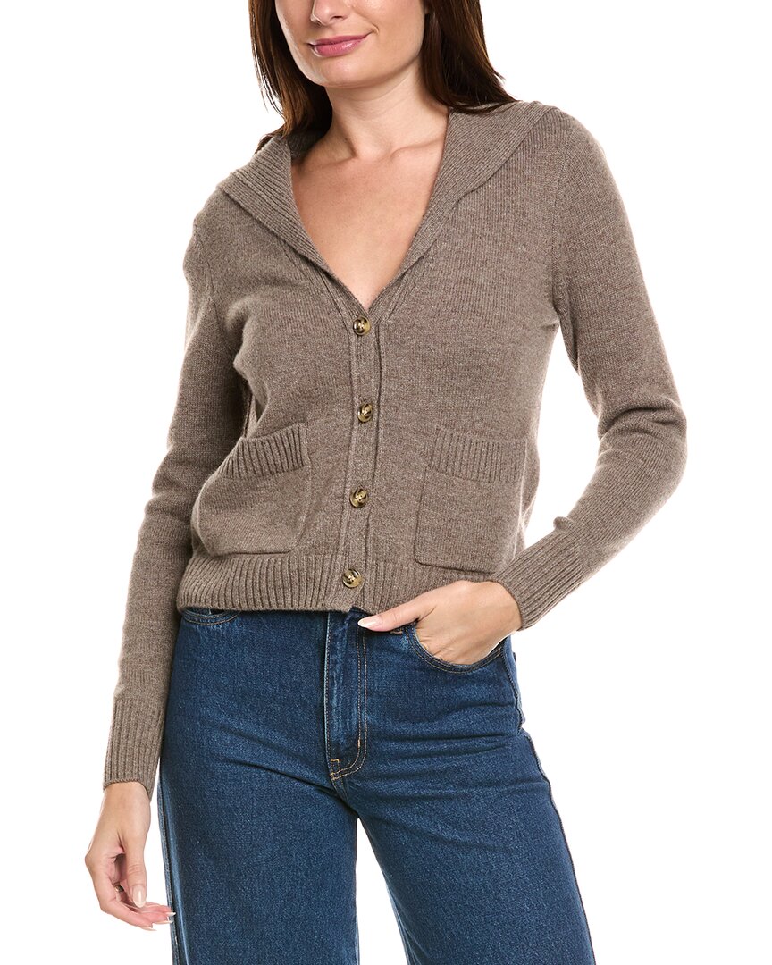 Kier + J Sailor Collar Wool & Cashmere-Blend Cardigan