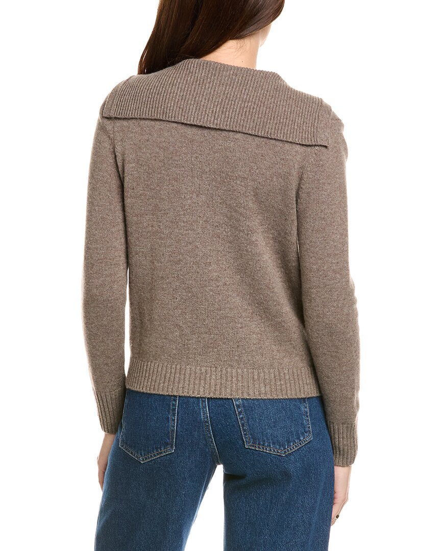 Kier + J Sailor Collar Wool & Cashmere-Blend Cardigan