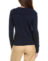 Kier + J Sailor Collar Wool & Cashmere-Blend Cardigan