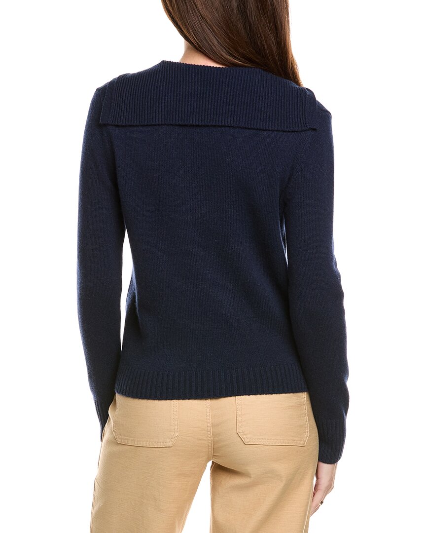 Kier + J Sailor Collar Wool & Cashmere-Blend Cardigan