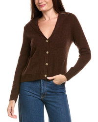 Kier + J Sailor Collar Wool & Cashmere-Blend Cardigan